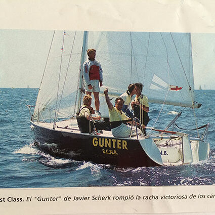 Gunter victorioso, equipo, vela, crew