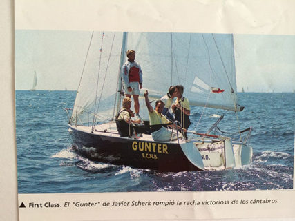 Gunter victorioso, equipo, vela, crew
