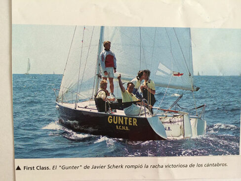 Gunter victorioso, equipo, vela, crew