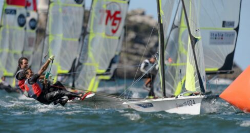 Lima y Costa compitiendo en los ISAF Worlds
