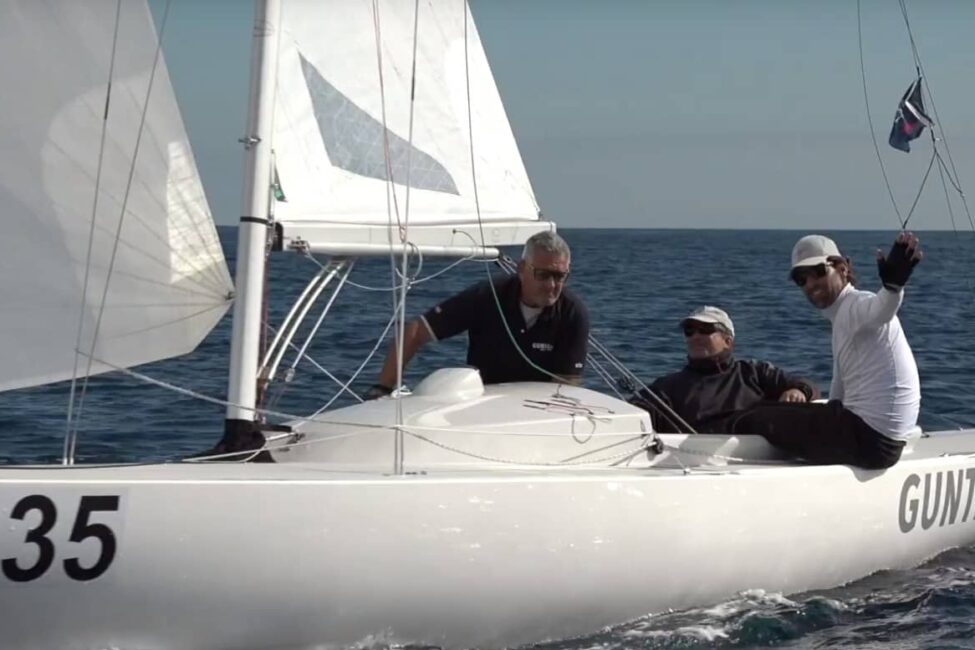 El Gunter en el aniversario de los 90 años de la clase Dragon en San Remo