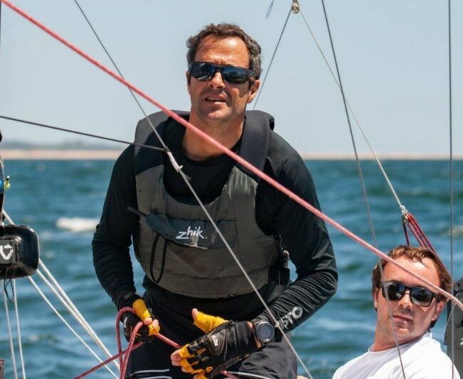 Nuno Barreto navegando con el Gunter