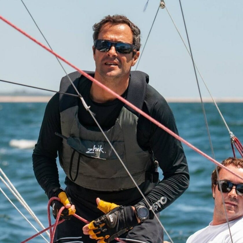 Nuno Barreto navegando con el Gunter