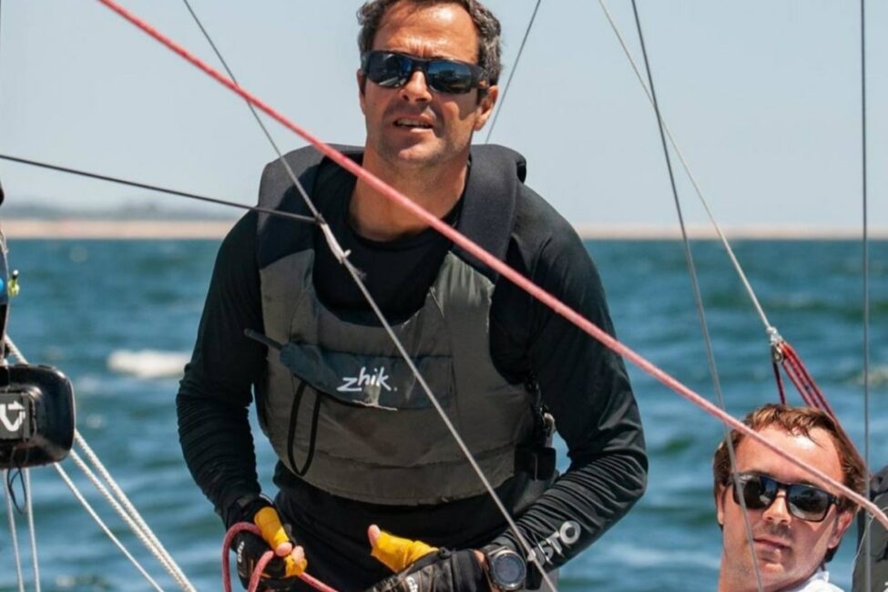 Nuno Barreto navegando con el Gunter