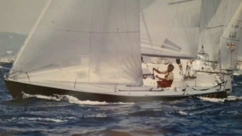 David Pella navegando con el Gunter a finales de los 80s